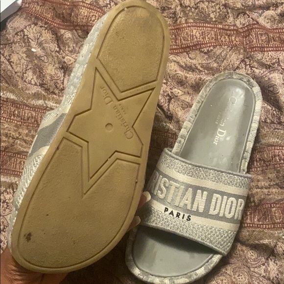 christian dior platform slides